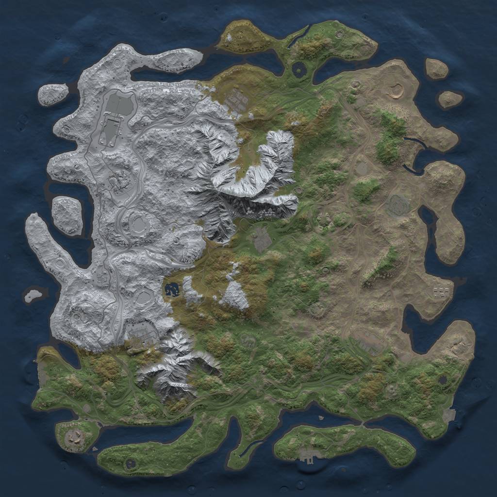 Rust Map: Procedural Map, Size: 5000, Seed: 1510027682, 19 Monuments