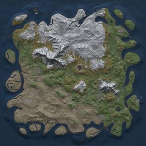 Thumbnail Rust Map: Procedural Map, Size: 5000, Seed: 1612529206, 19 Monuments