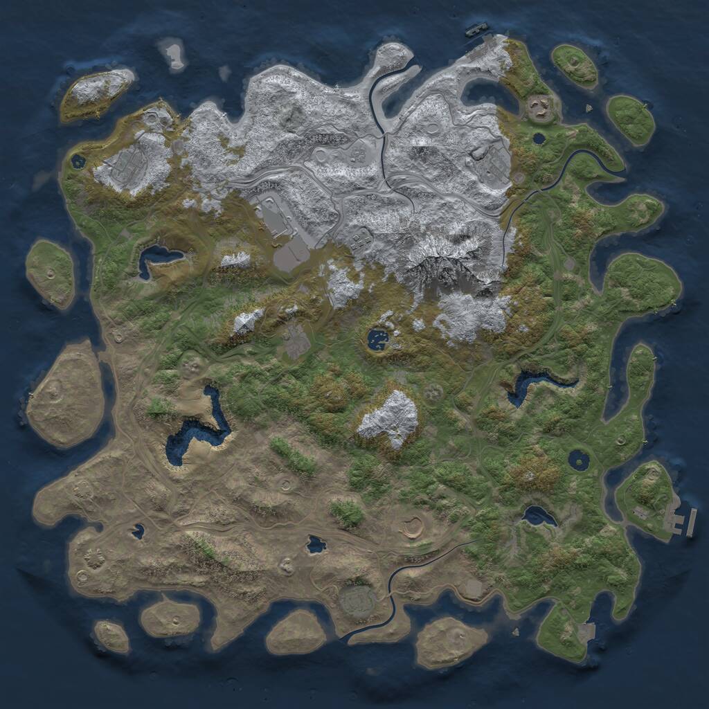 Rust Map: Procedural Map, Size: 5000, Seed: 1612529206, 15 Monuments