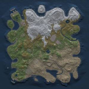 Thumbnail Rust Map: Procedural Map, Size: 3500, Seed: 803514055, 14 Monuments