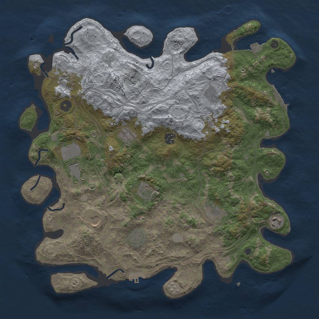 Rust Map: Procedural Map, Size: 4250, Seed: 1513523263, 19 Monuments