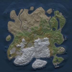 Thumbnail Rust Map: Procedural Map, Size: 3500, Seed: 67473323, 11 Monuments