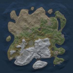 Thumbnail Rust Map: Procedural Map, Size: 3500, Seed: 67473323, 15 Monuments