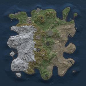 Thumbnail Rust Map: Procedural Map, Size: 3250, Seed: 1070812220, 14 Monuments