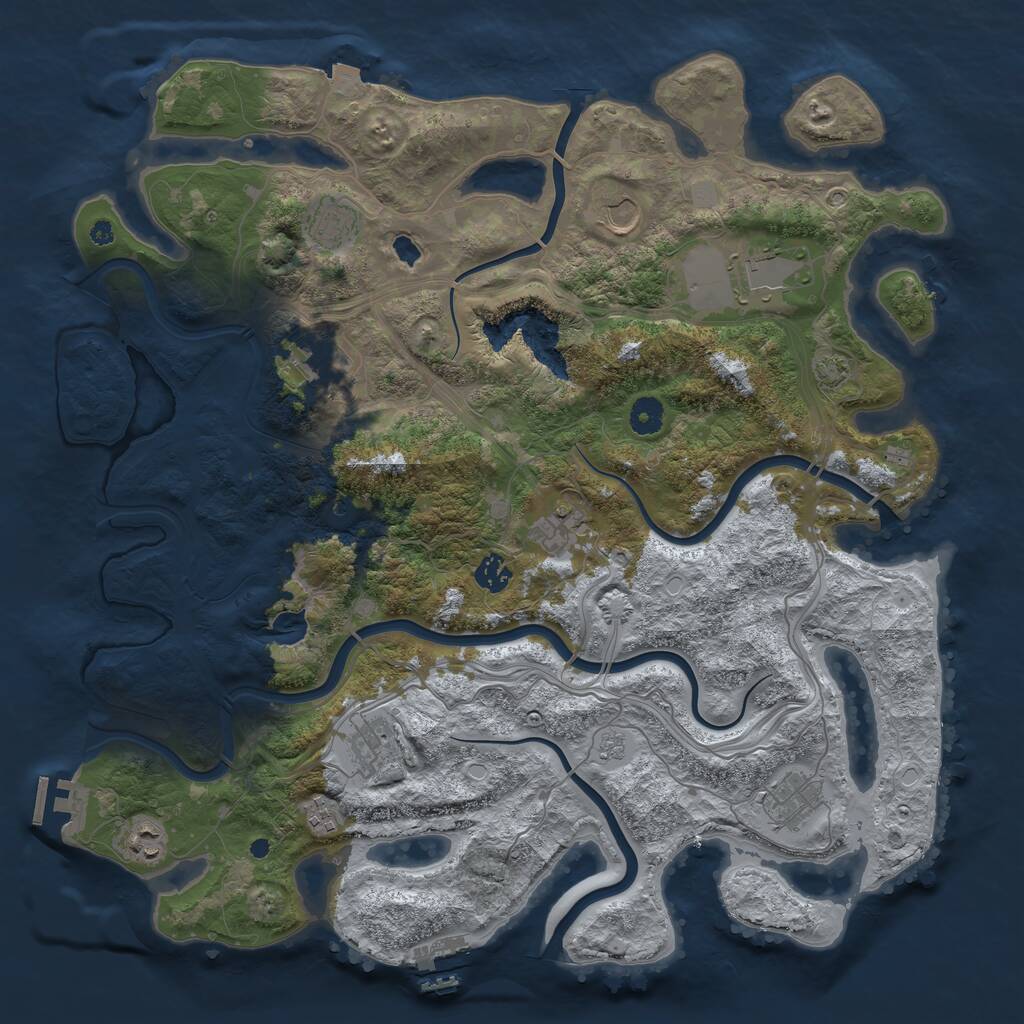 Rust Map: Procedural Map, Size: 4250, Seed: 1772232, 16 Monuments