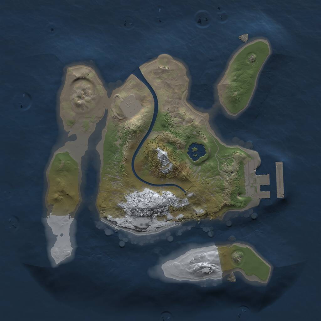 Rust Map: Procedural Map, Size: 1800, Seed: 648813, 2 Monuments