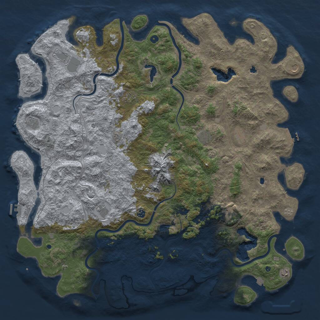 Rust Map: Procedural Map, Size: 6000, Seed: 20240322, 17 Monuments