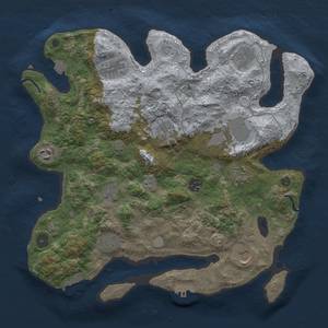 Thumbnail Rust Map: Procedural Map, Size: 3650, Seed: 68092068, 19 Monuments