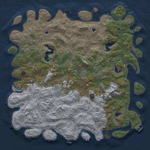 Thumbnail Rust Map: Procedural Map, Size: 5500, Seed: 2132024, 17 Monuments