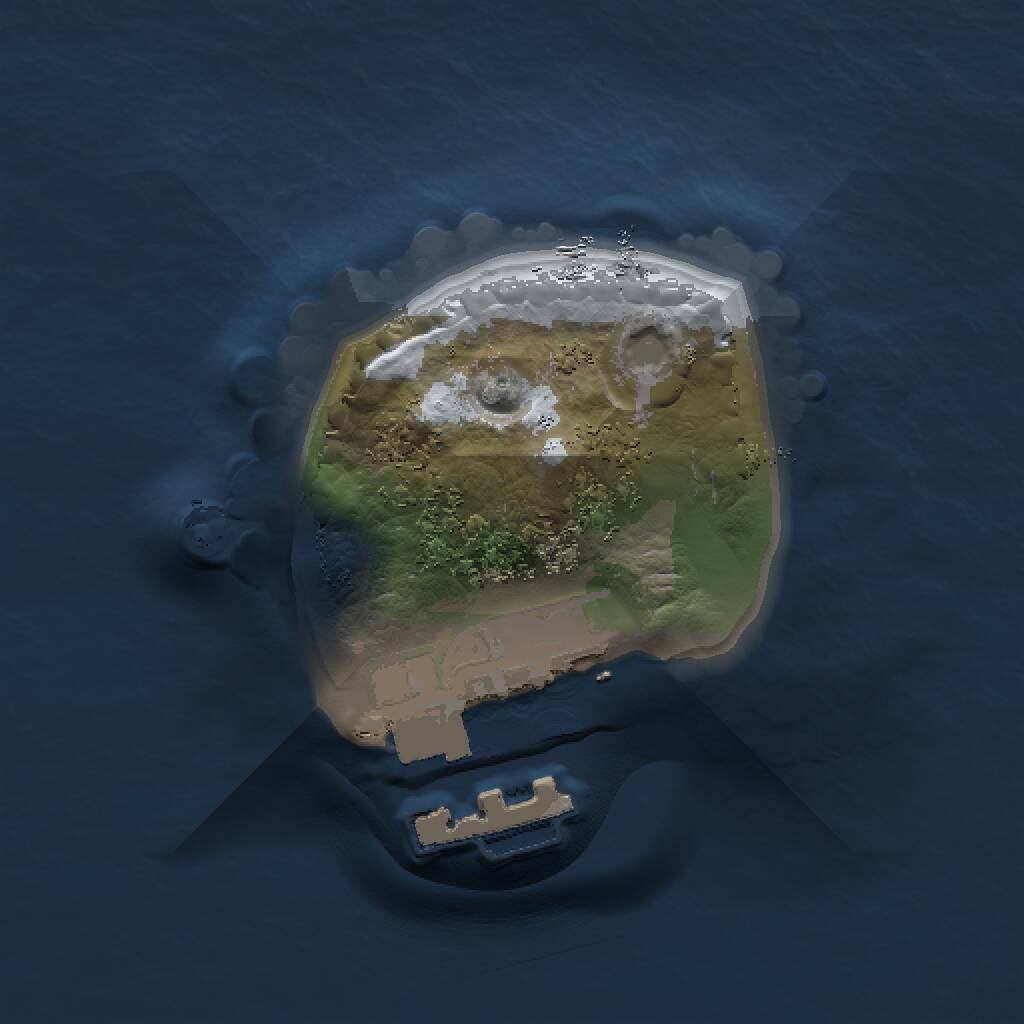 Rust Map: Procedural Map, Size: 1000, Seed: 39279, 2 Monuments