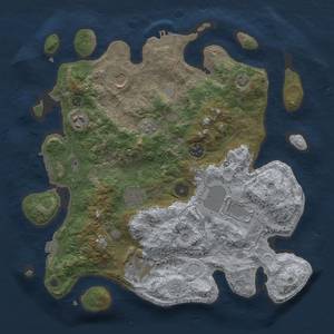 Thumbnail Rust Map: Procedural Map, Size: 3500, Seed: 1496299552, 15 Monuments