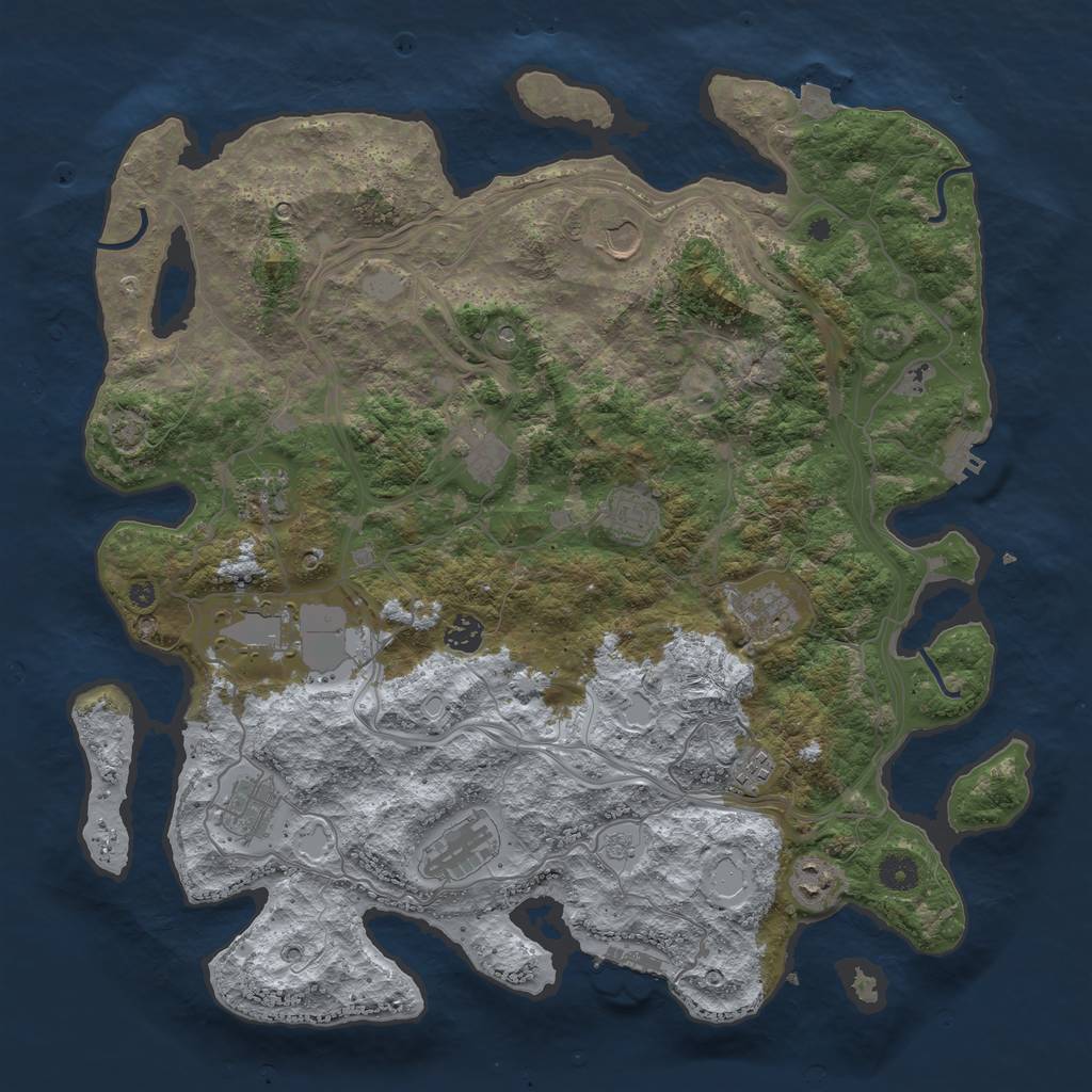 Rust Map: Procedural Map, Size: 4250, Seed: 2083169137, 19 Monuments