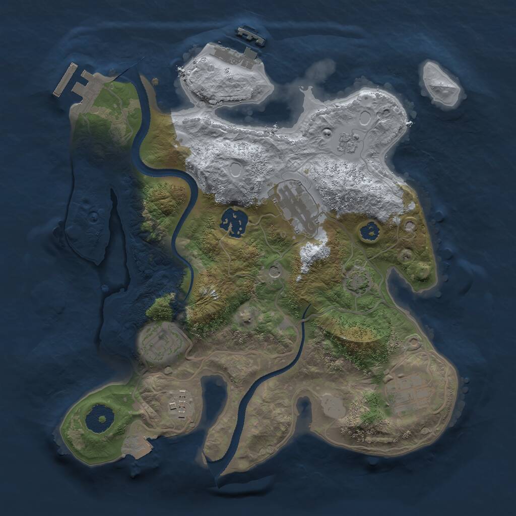 Rust Map: Procedural Map, Size: 2800, Seed: 1400688666, 11 Monuments
