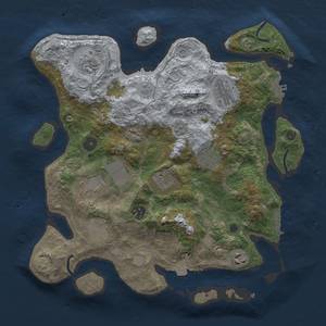 Thumbnail Rust Map: Procedural Map, Size: 3500, Seed: 1100245204, 17 Monuments