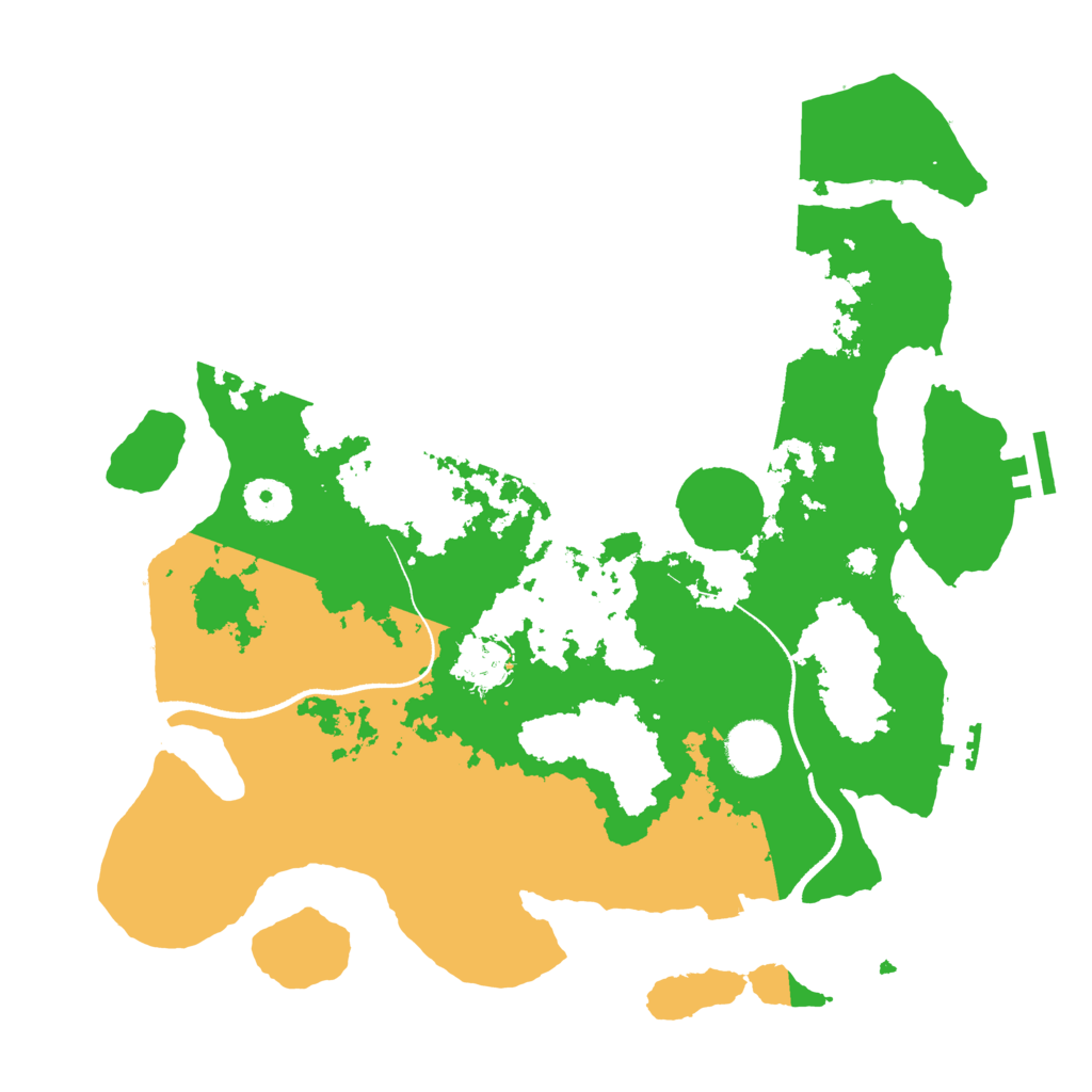 Biome Rust Map: Procedural Map, Size: 3500, Seed: 1100245204