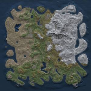Thumbnail Rust Map: Procedural Map, Size: 5000, Seed: 7654, 16 Monuments
