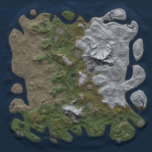 Thumbnail Rust Map: Procedural Map, Size: 5000, Seed: 7654, 19 Monuments