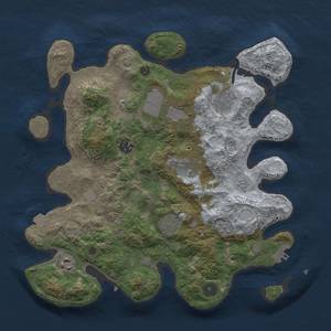 Thumbnail Rust Map: Procedural Map, Size: 3500, Seed: 998091, 14 Monuments