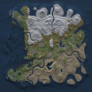 Thumbnail Rust Map: Procedural Map, Size: 4250, Seed: 644773454, 15 Monuments