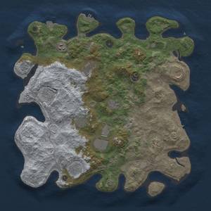 Thumbnail Rust Map: Procedural Map, Size: 4100, Seed: 55626, 19 Monuments