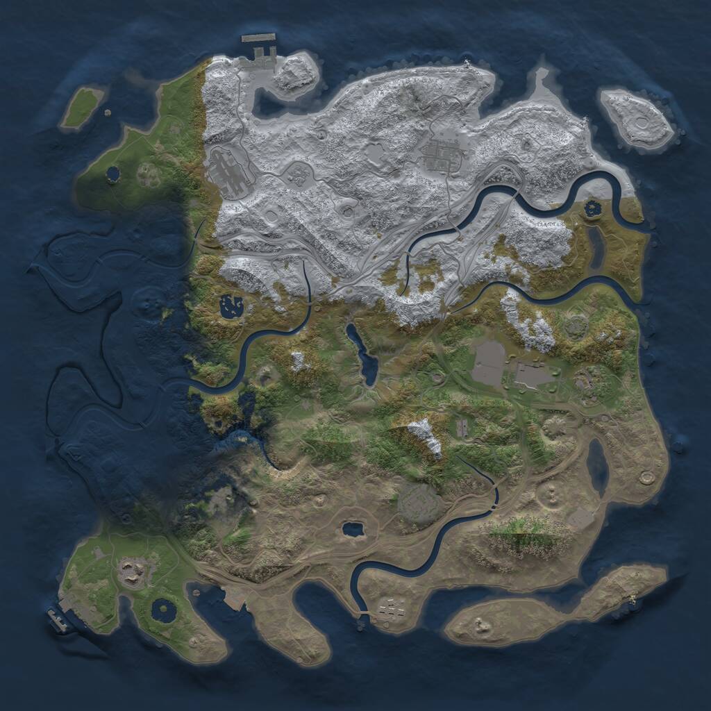 Rust Map: Procedural Map, Size: 4250, Seed: 695469135, 15 Monuments