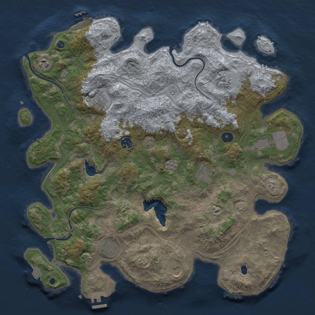 Rust Map: Procedural Map, Size: 4300, Seed: 536, 15 Monuments