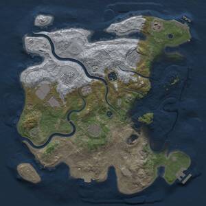 Thumbnail Rust Map: Procedural Map, Size: 3500, Seed: 4269, 14 Monuments