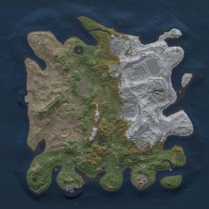 Thumbnail Rust Map: Procedural Map, Size: 3500, Seed: 1511452122, 14 Monuments