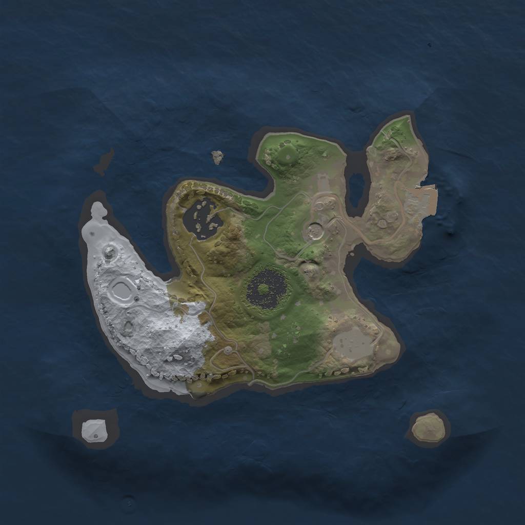 Rust Map: Procedural Map, Size: 2000, Seed: 218073808, 5 Monuments