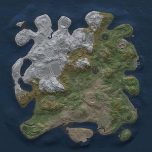 Thumbnail Rust Map: Procedural Map, Size: 3500, Seed: 442447398, 15 Monuments