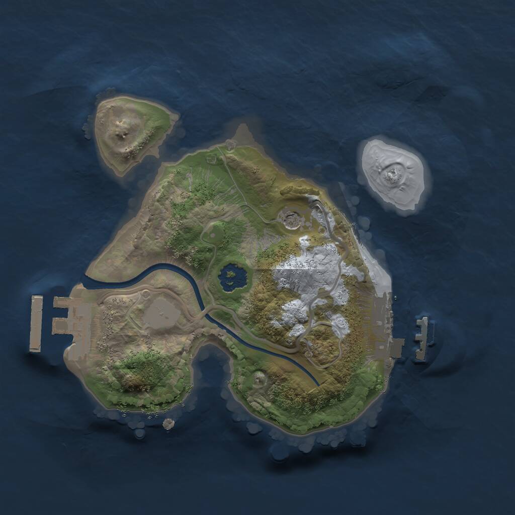 Rust Map: Procedural Map, Size: 1840, Seed: 13420729, 4 Monuments