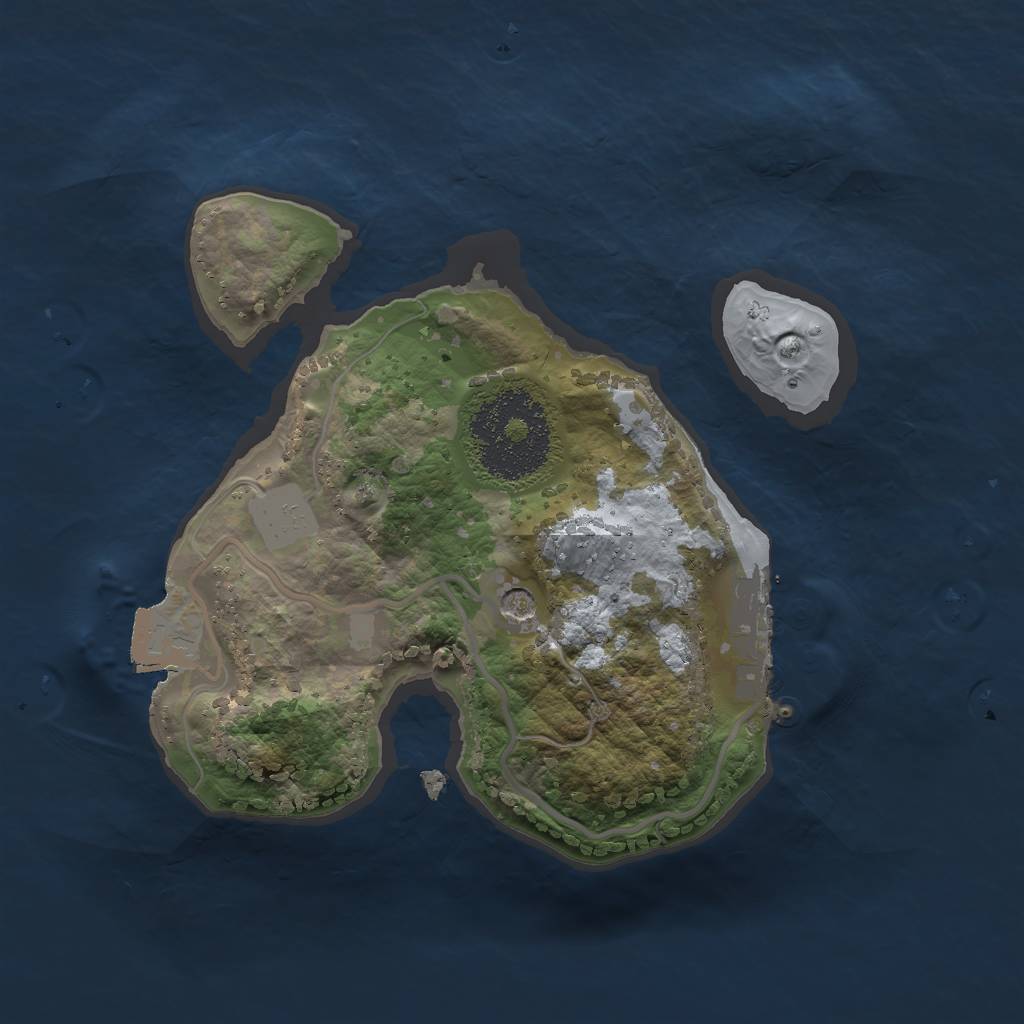 Rust Map: Procedural Map, Size: 1840, Seed: 13420729, 5 Monuments