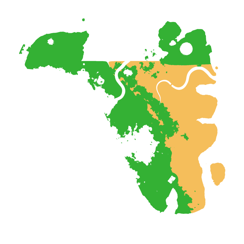 Biome Rust Map: Procedural Map, Size: 3500, Seed: 15489988