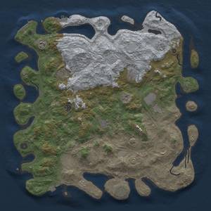 Thumbnail Rust Map: Procedural Map, Size: 4500, Seed: 803514055, 19 Monuments