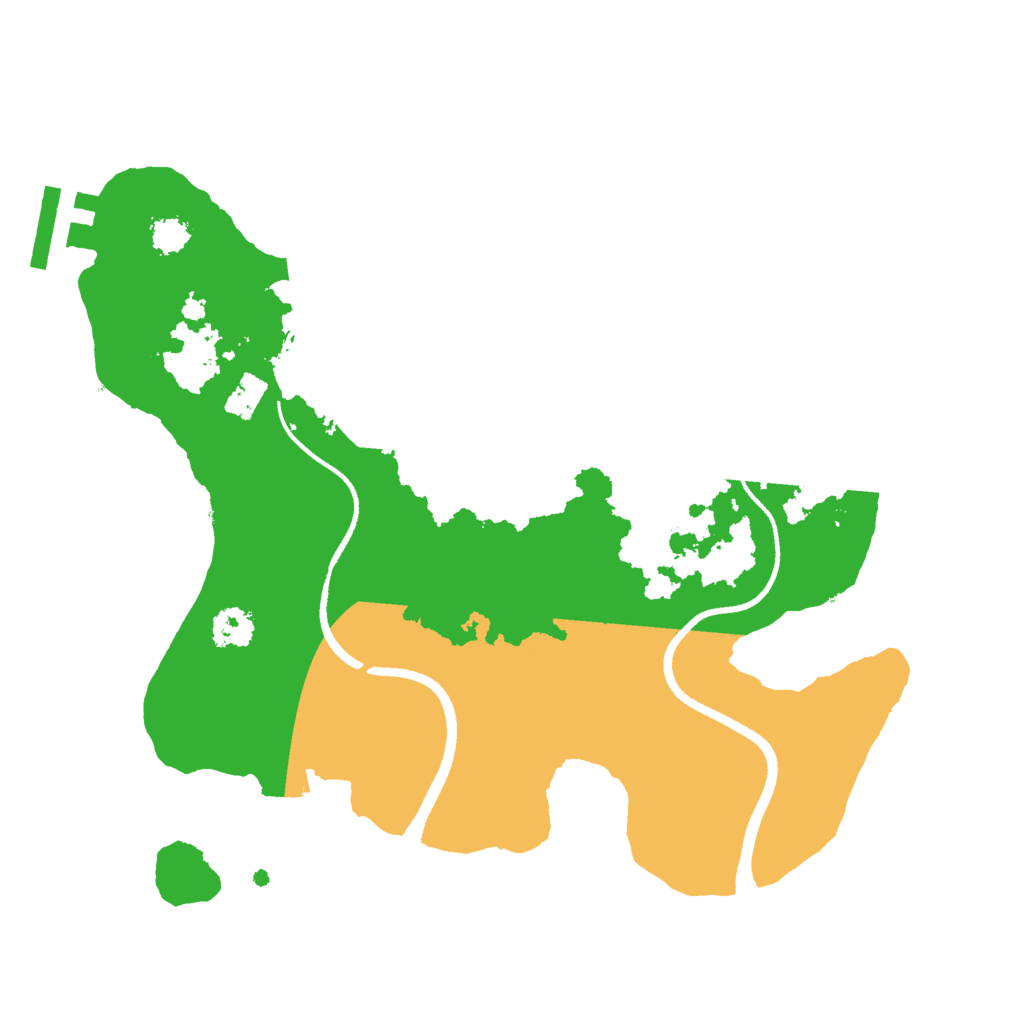 Biome Rust Map: Procedural Map, Size: 2500, Seed: 115470797