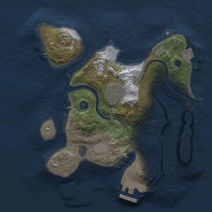 Thumbnail Rust Map: Procedural Map, Size: 2400, Seed: 1926375345, 3 Monuments