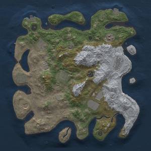 Thumbnail Rust Map: Procedural Map, Size: 3500, Seed: 720274964, 17 Monuments