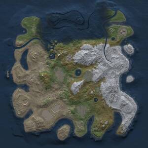 Thumbnail Rust Map: Procedural Map, Size: 3500, Seed: 720274964, 15 Monuments