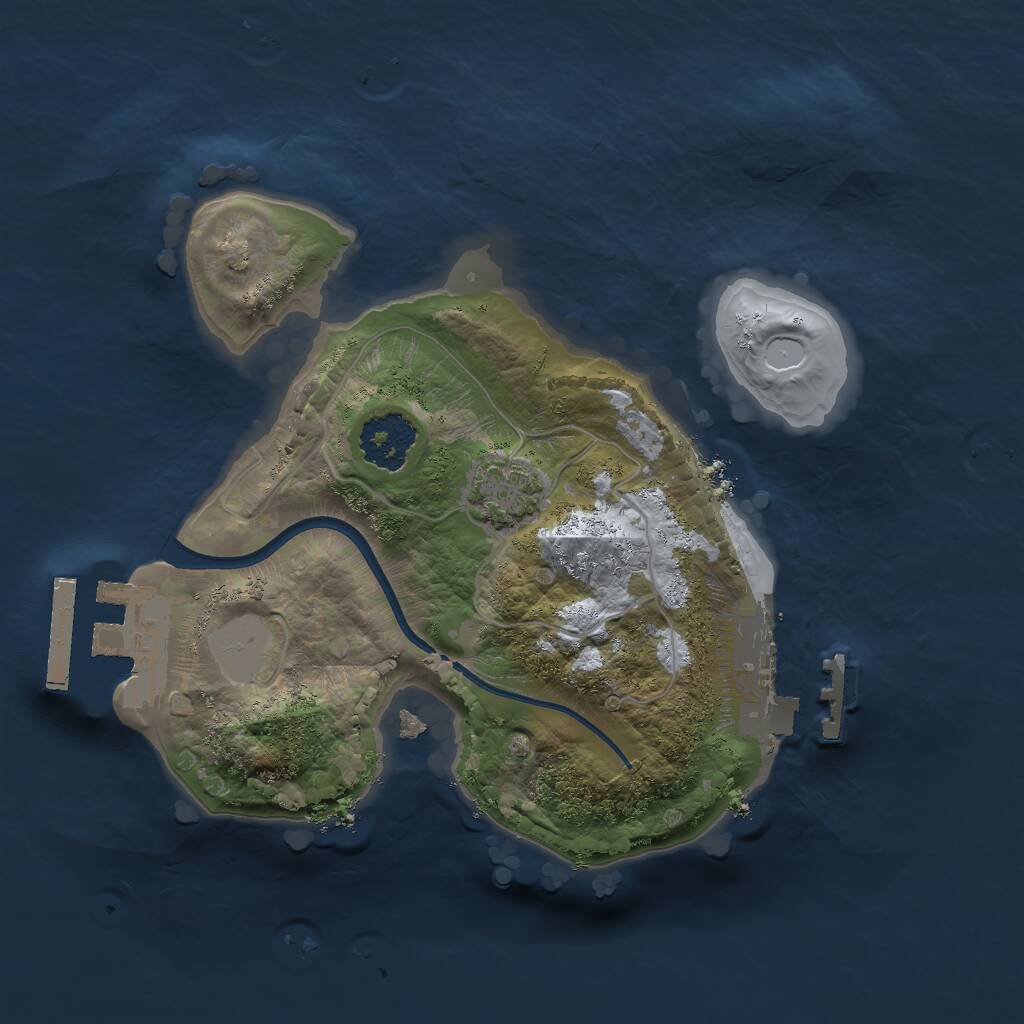 Rust Map: Procedural Map, Size: 1850, Seed: 13420729, 4 Monuments