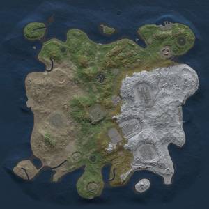 Thumbnail Rust Map: Procedural Map, Size: 3600, Seed: 22303, 16 Monuments