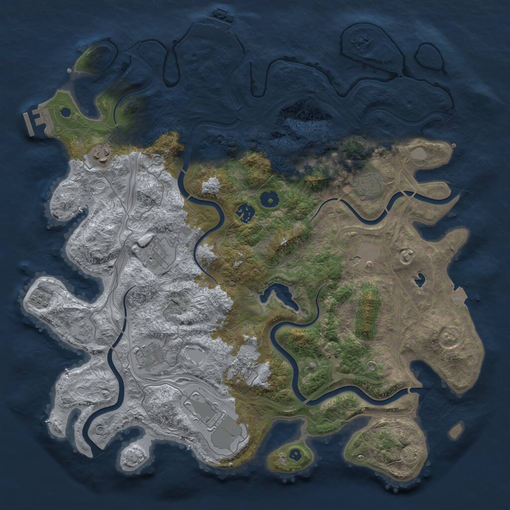 Rust Map: Procedural Map, Size: 4250, Seed: 510264304, 15 Monuments