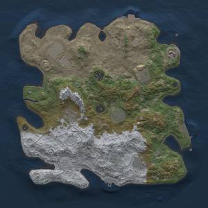 Thumbnail Rust Map: Procedural Map, Size: 3500, Seed: 1803484437, 16 Monuments