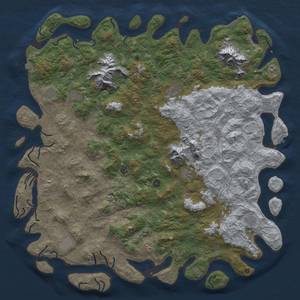 Thumbnail Rust Map: Procedural Map, Size: 6000, Seed: 700602300, 19 Monuments