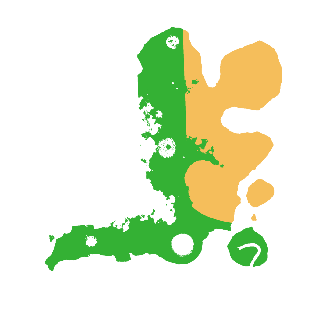 Biome Rust Map: Procedural Map, Size: 2500, Seed: 232886609