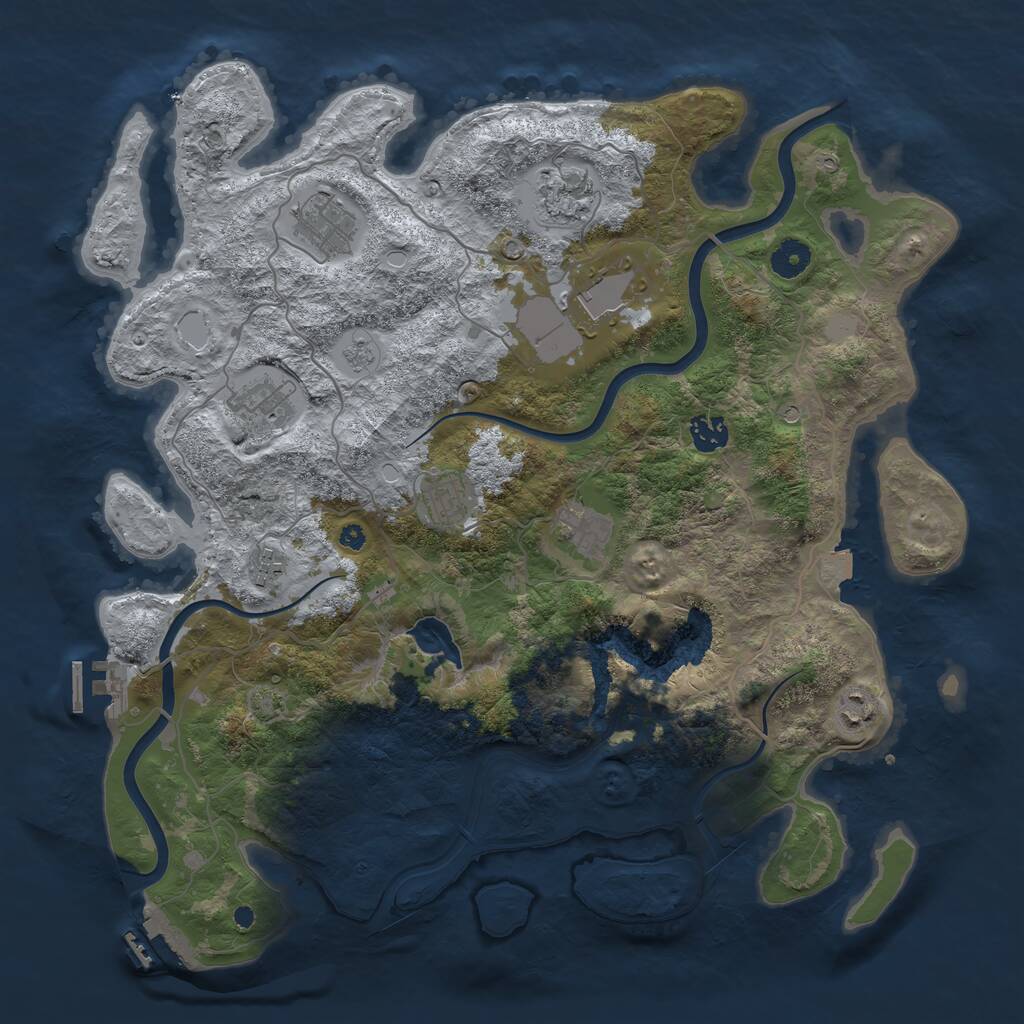 Rust Map: Procedural Map, Size: 4000, Seed: 1622981186, 15 Monuments