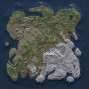 Thumbnail Rust Map: Procedural Map, Size: 3800, Seed: 472678783, 14 Monuments