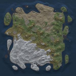 Thumbnail Rust Map: Procedural Map, Size: 4500, Seed: 735580521, 19 Monuments