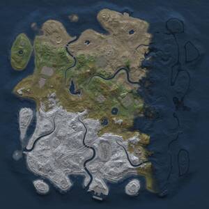 Thumbnail Rust Map: Procedural Map, Size: 4500, Seed: 735580521, 15 Monuments