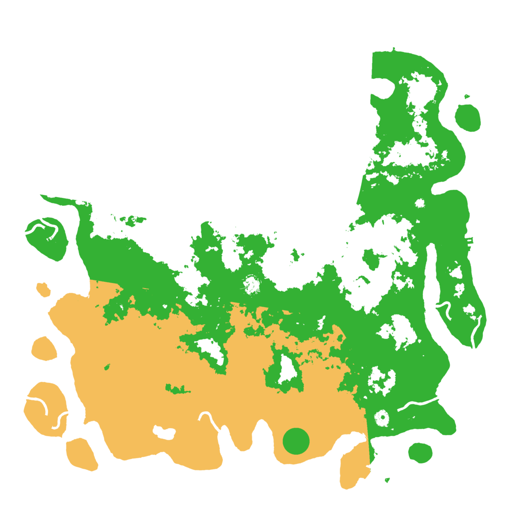 Biome Rust Map: Procedural Map, Size: 5000, Seed: 1296580931