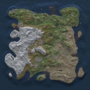 Thumbnail Rust Map: Procedural Map, Size: 4000, Seed: 353505249, 18 Monuments